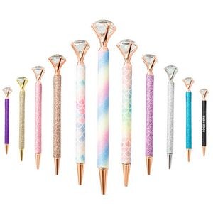 Glitter PU Leather Diamond Metal Pen 2