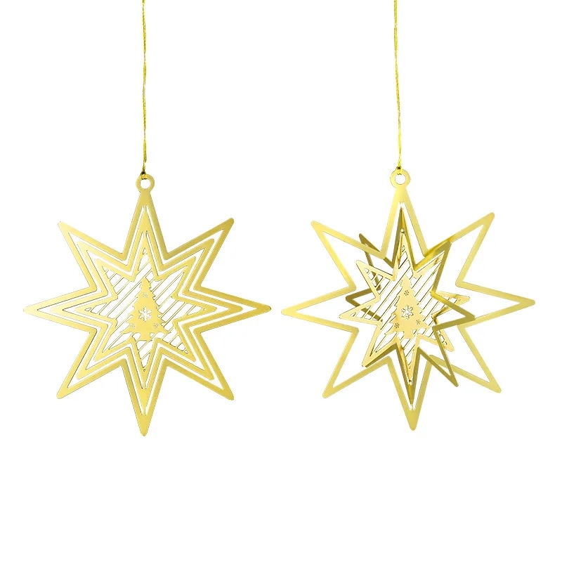 2" Custom Gold 3D Rotation Ornaments 3