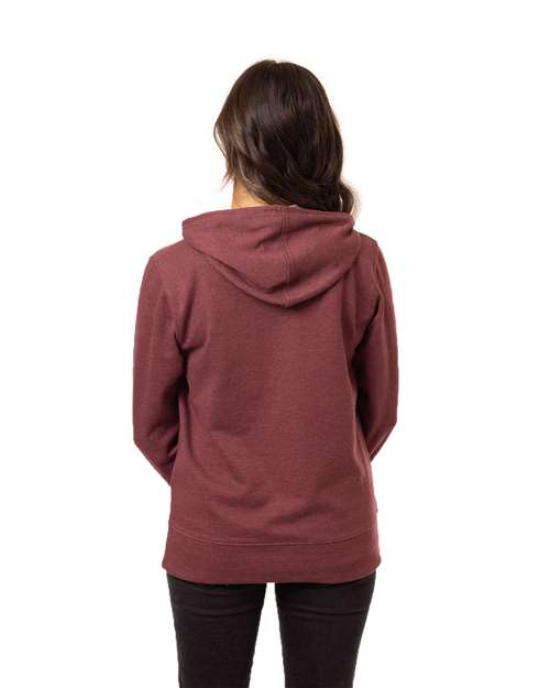 Women's Heathered Full-Zip Hooded Sweatshirt - EC4580 7