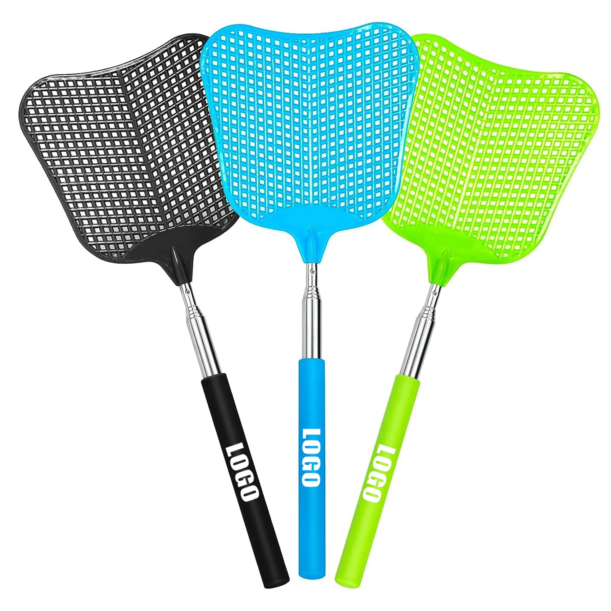 Telescopic Fly Swatter with Stainless Steel Extendable Handl 2