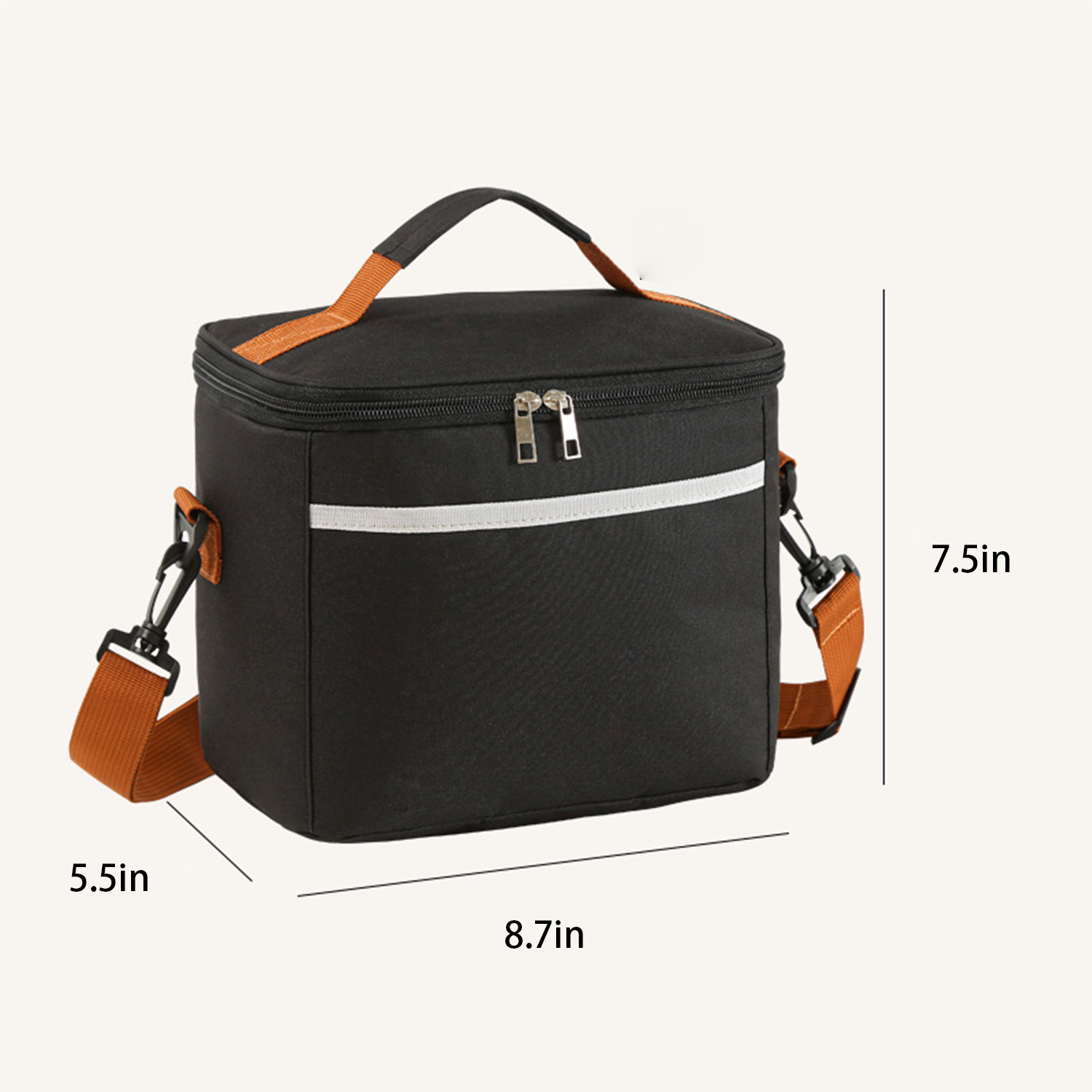 Canvas Crossbody Large Capacity Lunch Bag 1