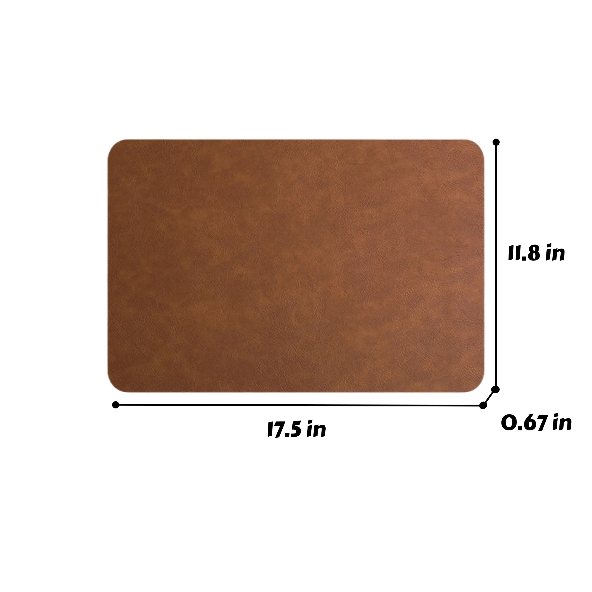 Double Sided Leather Placemat Waterproof 3
