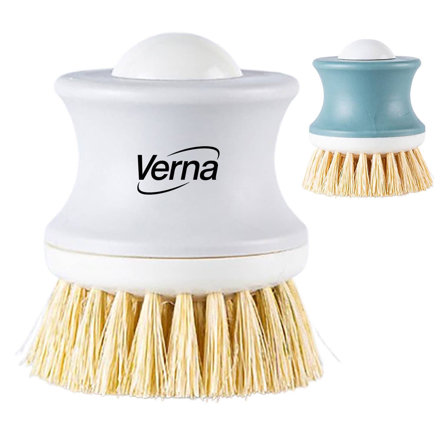 Kitchen Plastic Sisal Dish Brush w/ Handle 10