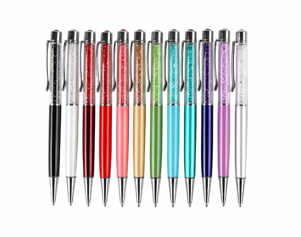 Metal Twist Crystal Ballpoint Pen