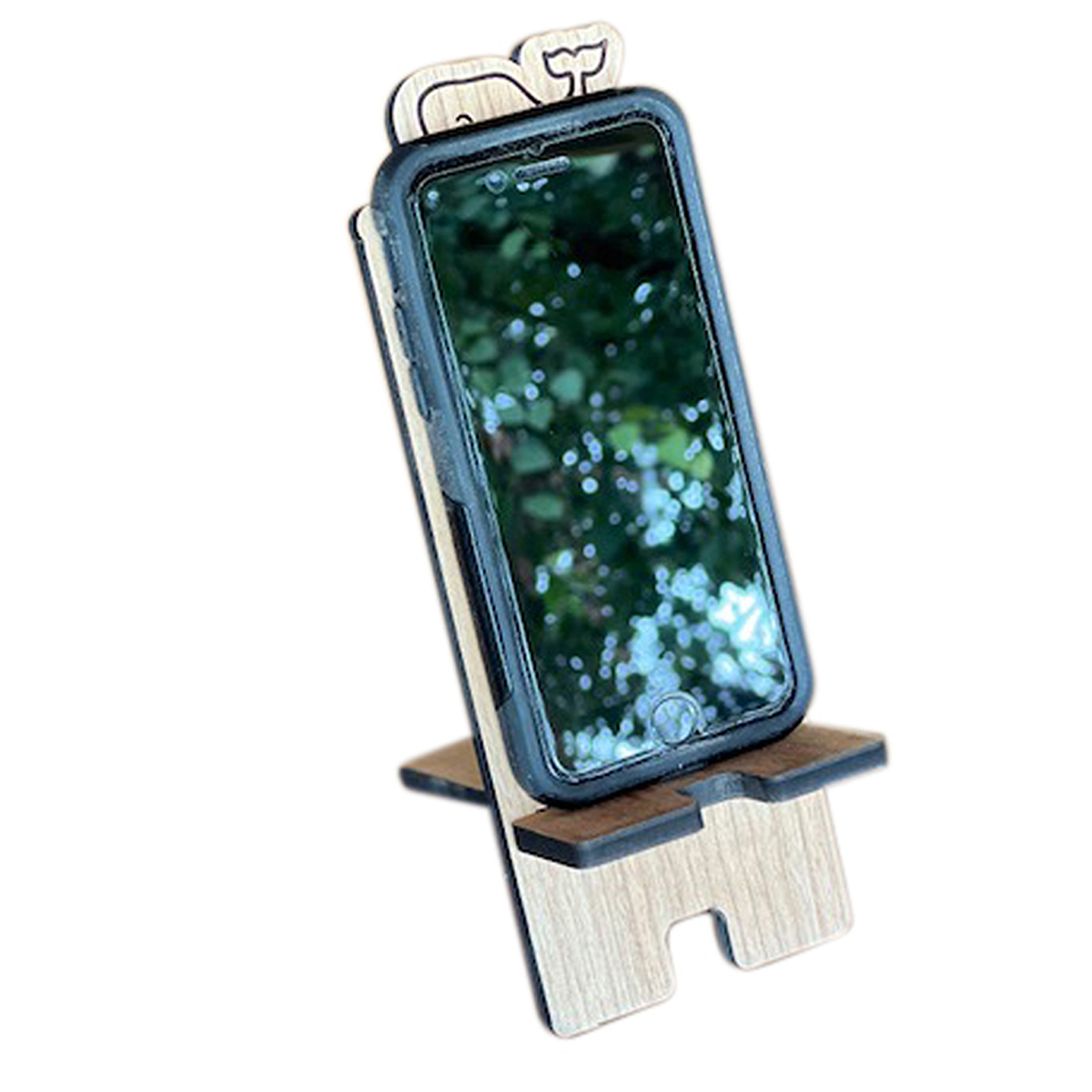 Cherry Wood Phone Stand 3