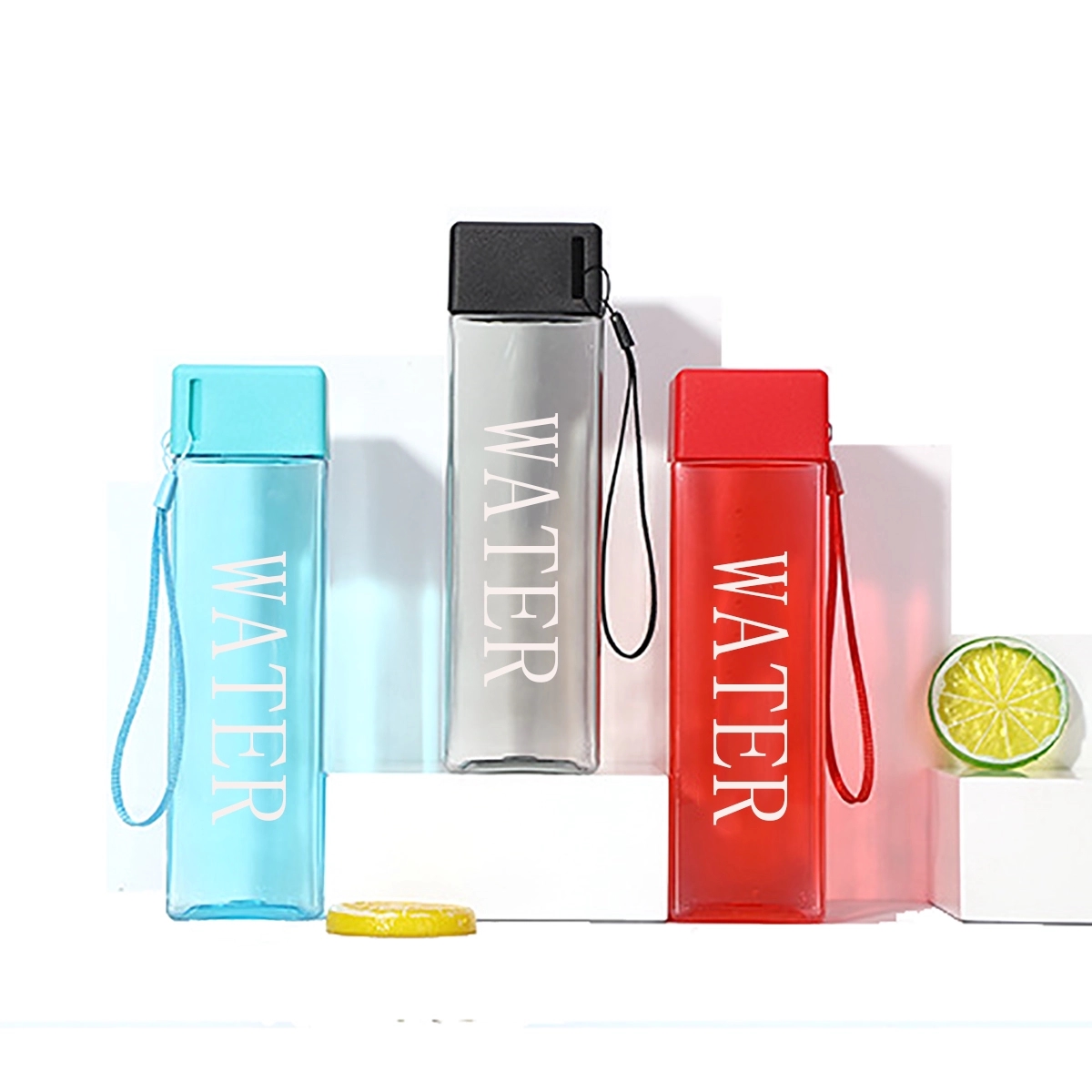 Promotional Plastic Water Bottle With Handy Rope 16 oz 5