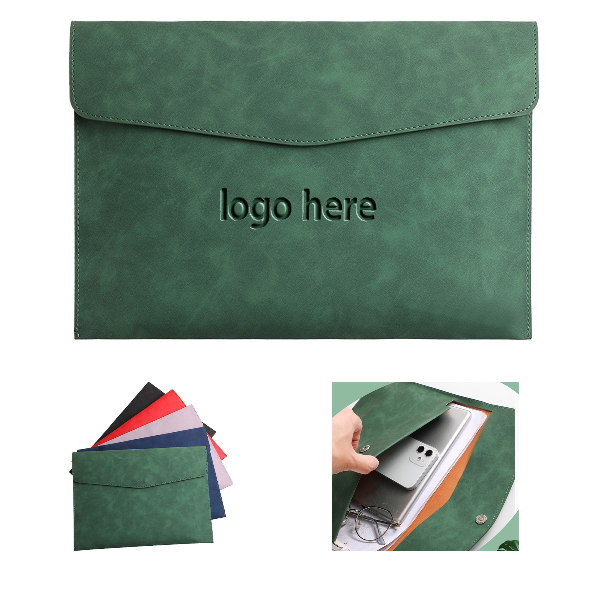 MOQ 100 pcs PU Leather Portfolio 4