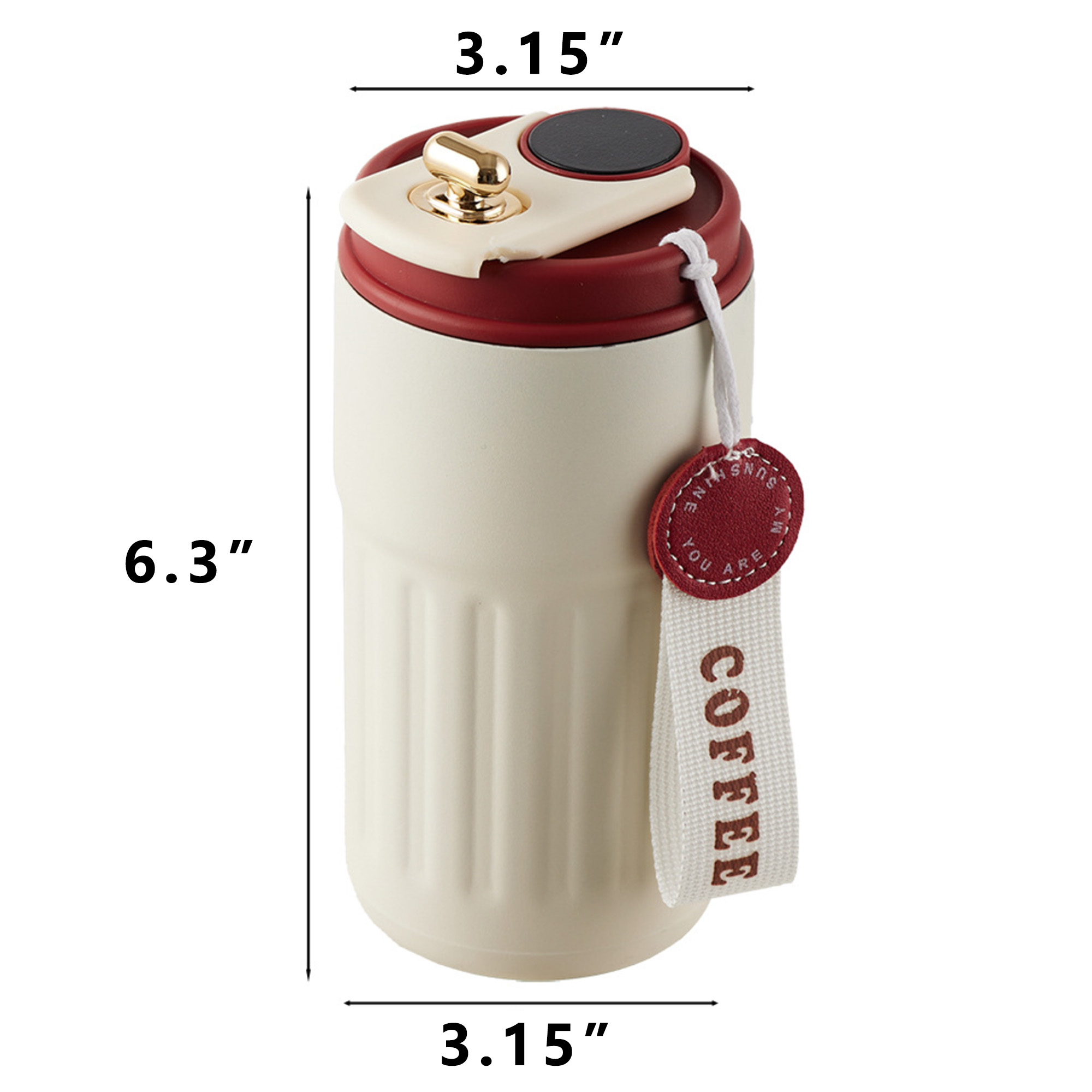 15oz Travel Coffee Thermos with 316 Stainless Steel Construction 2