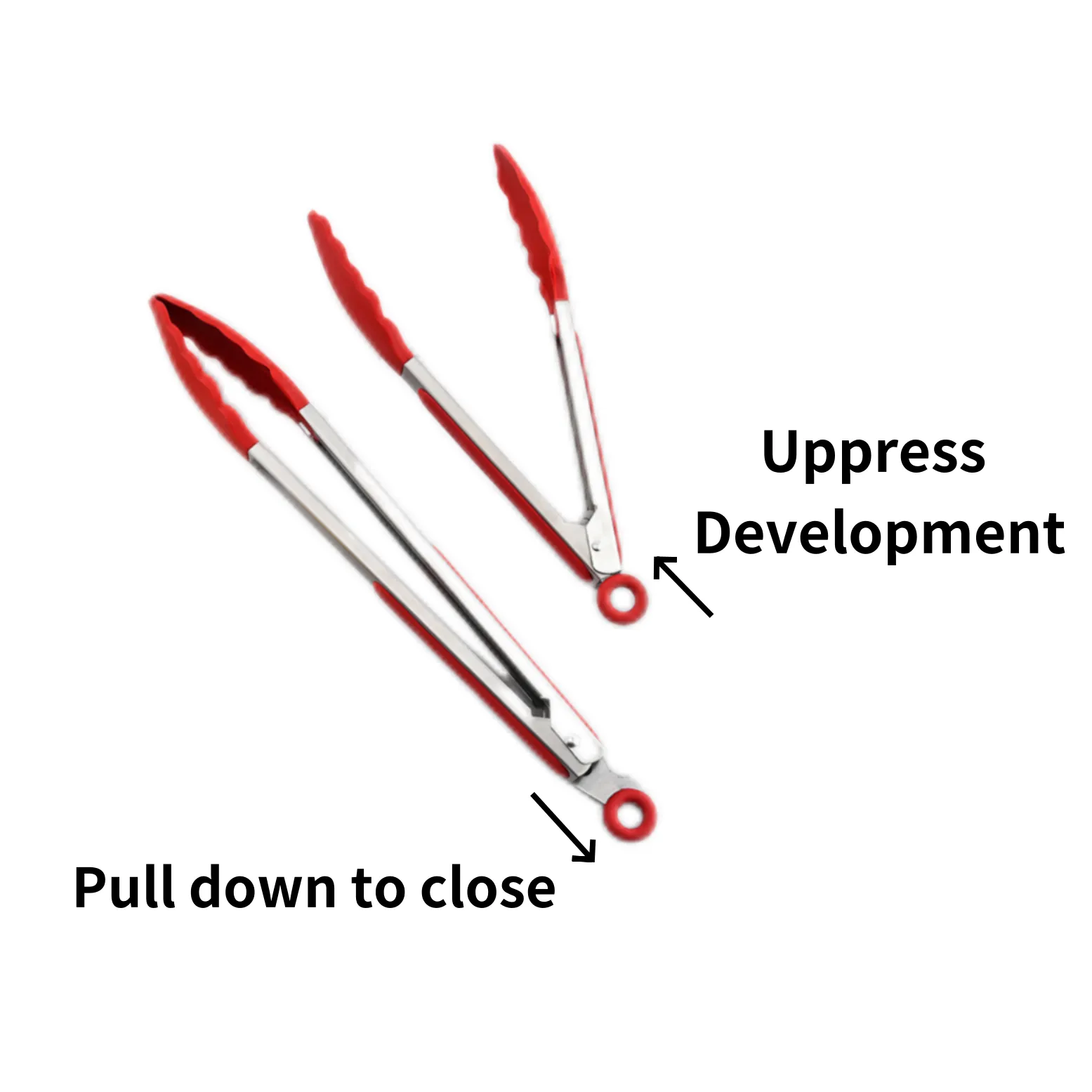 Thickened Silicone Stainless Steel Food Tongs 2
