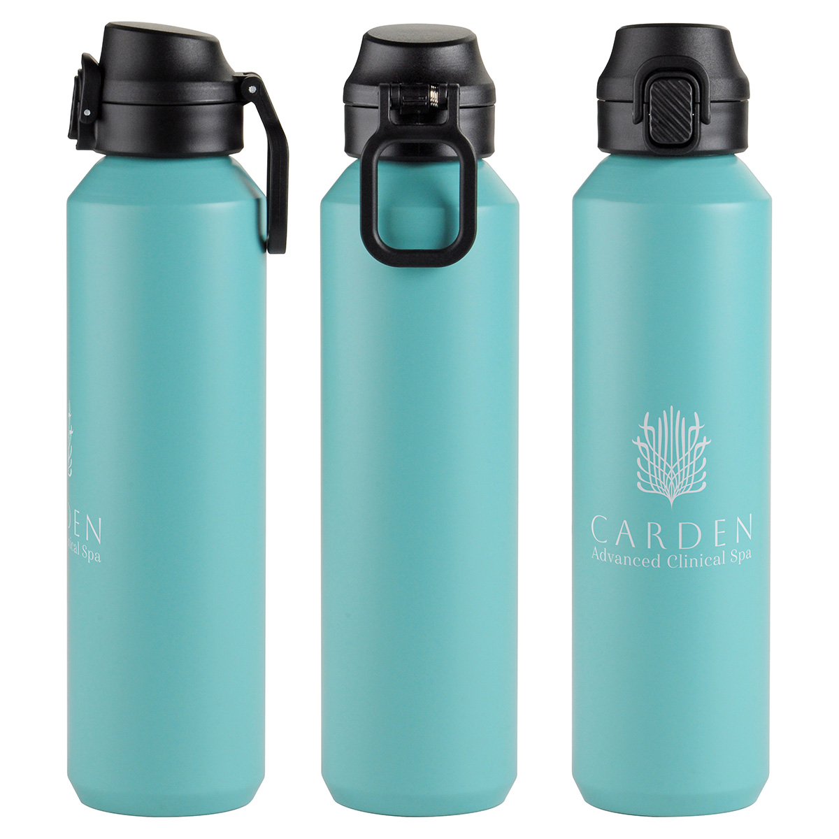 Nexus 27 oz Recycled Aluminum Bottle with Flip-Top Lid and Carabiner 104