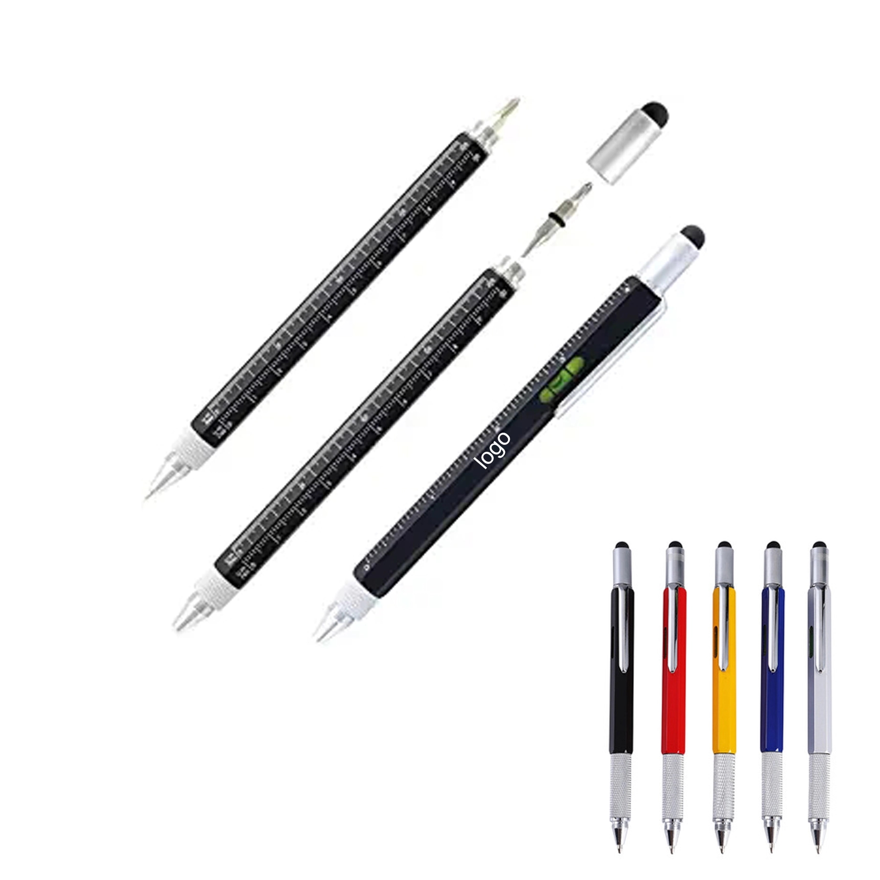 6 in 1 Multifunctional Metal Ballpoint Pen 2