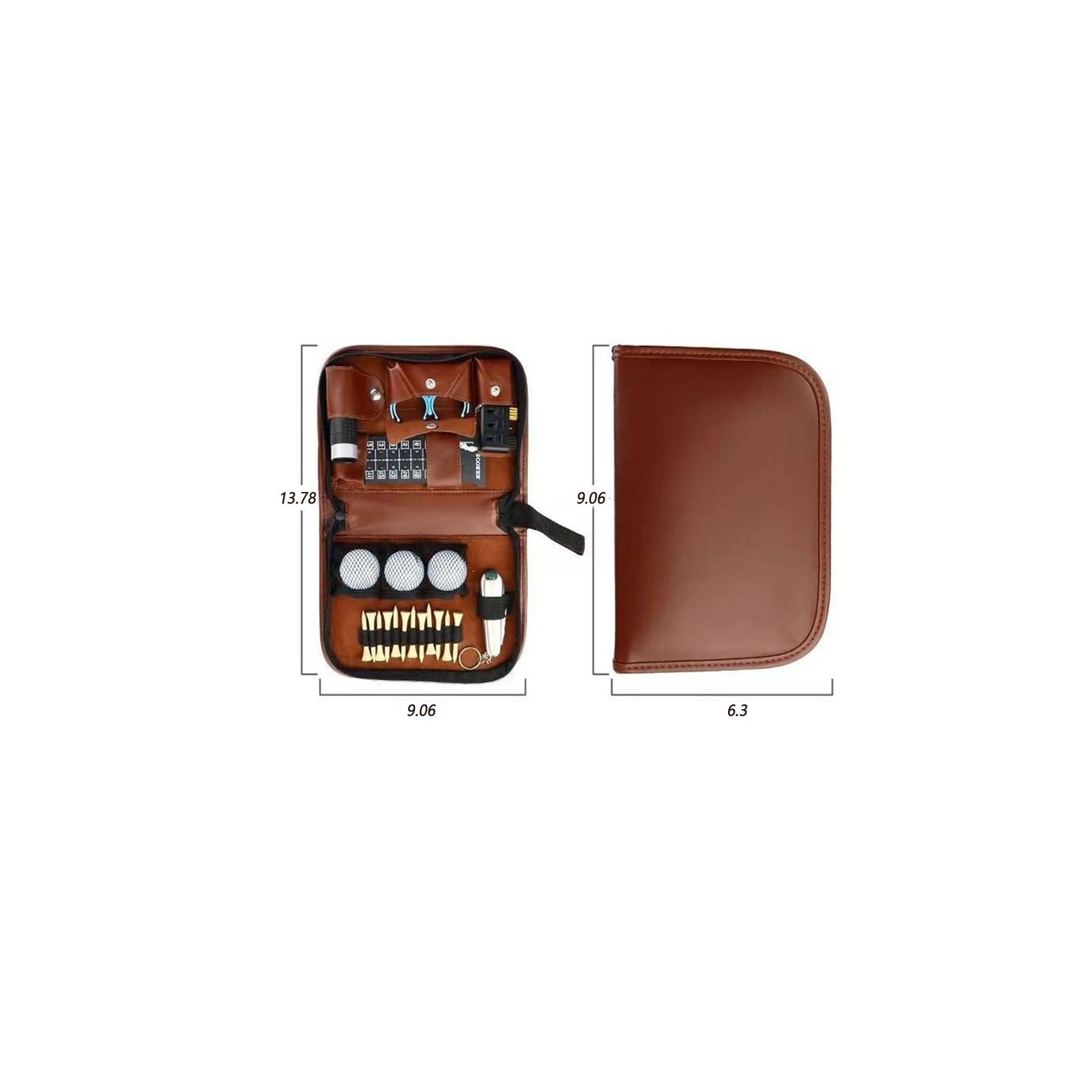Golf Portable Leather Accessories Bag 4