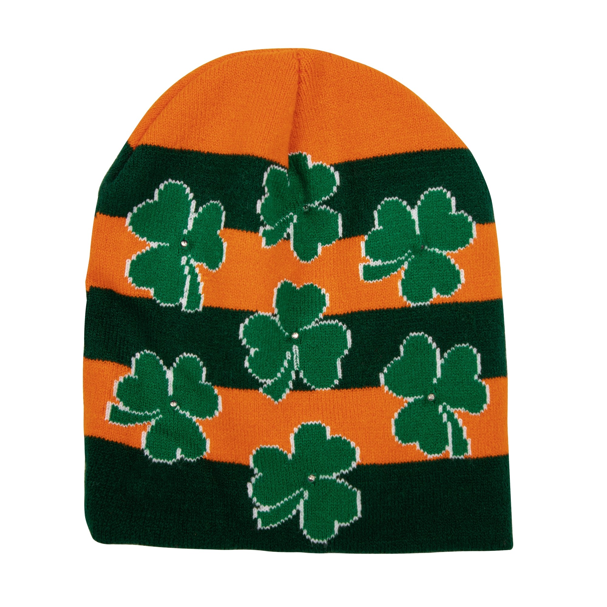 Light Up Clover Knit Hat 4