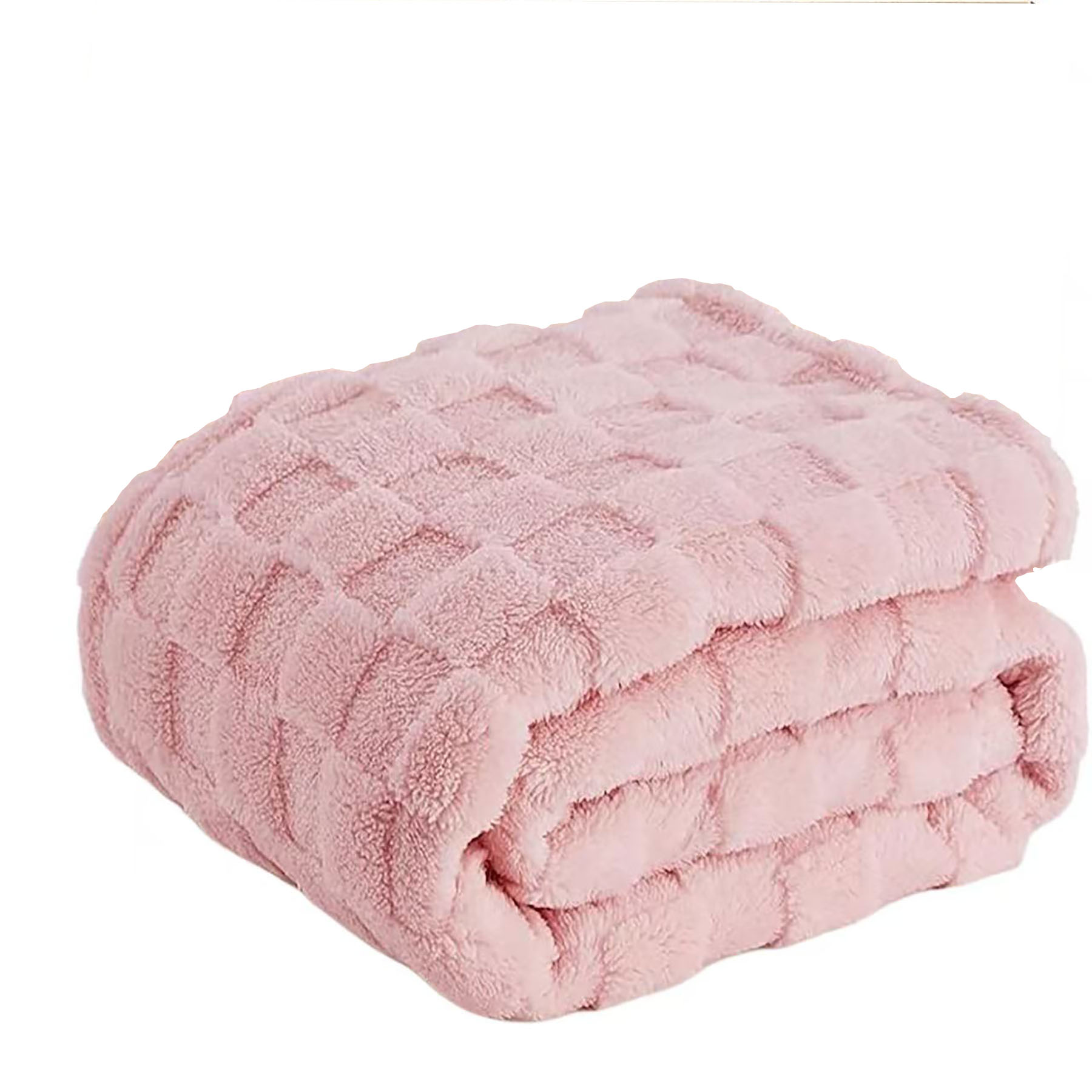 Checkered Fleece Throw Blanket 12