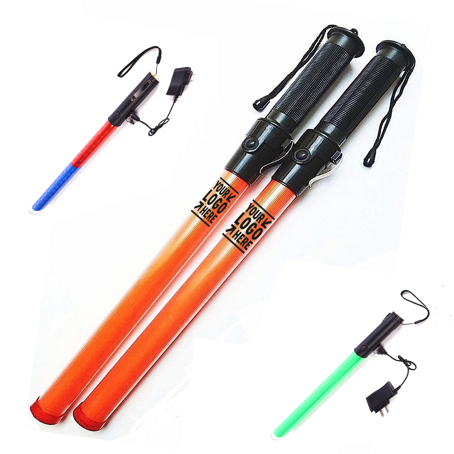 12 Red Led Traffic Safety Baton Light with Two flashing Modes 2