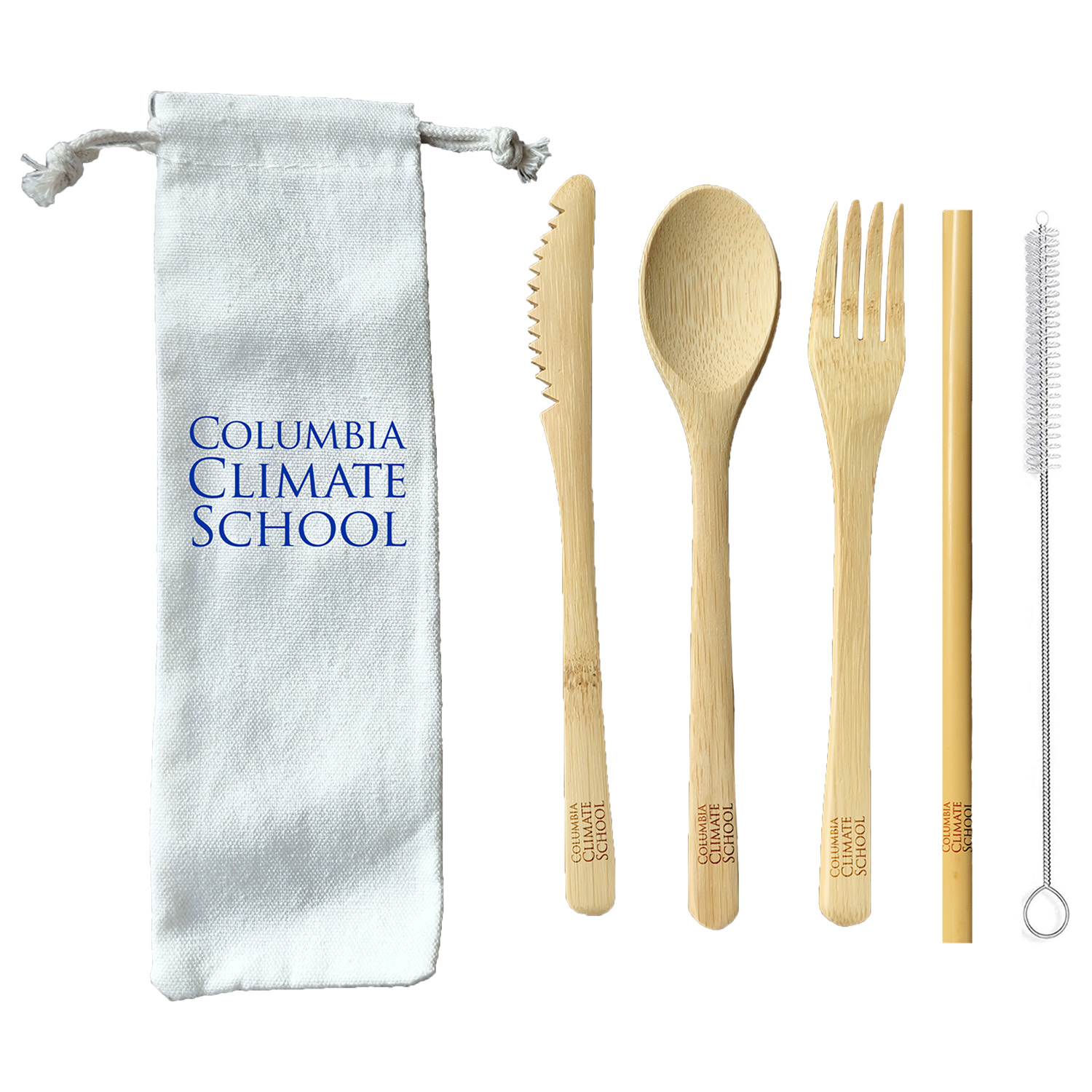 Bamboo Cutlery Set with Canvas Pouch 3
