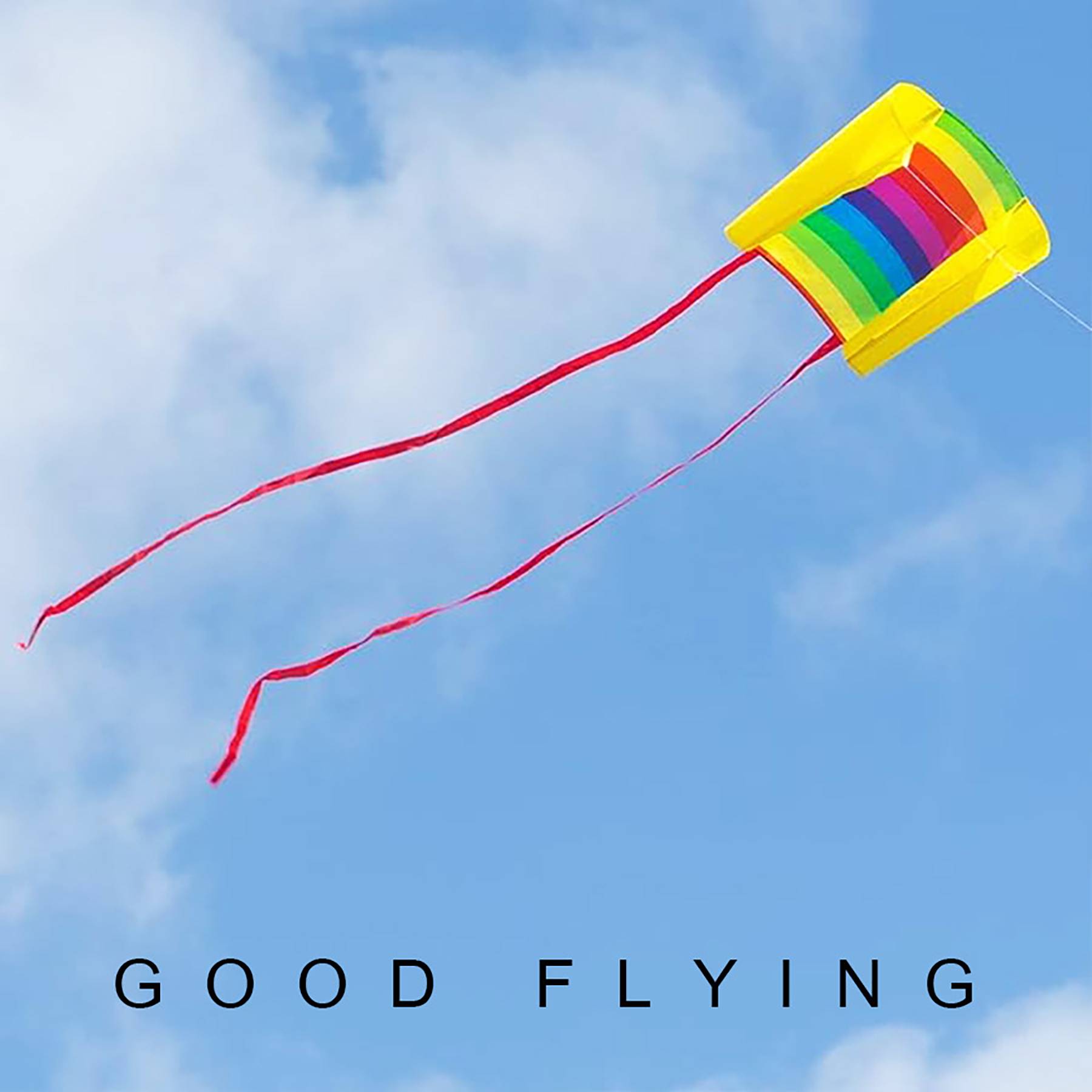Portable Rainbow Kite with Long Colorful Tails 6