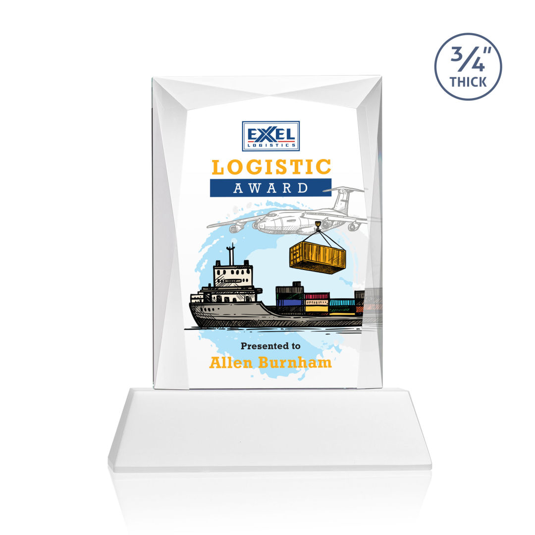 Messina VividPrint™ Award on Newhaven Base - White 8