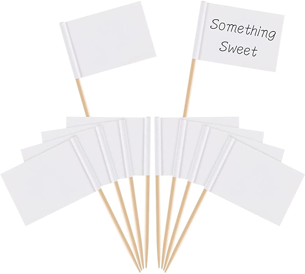 Small Toothpick Mini Stick Cupcake Toppers Flag 6