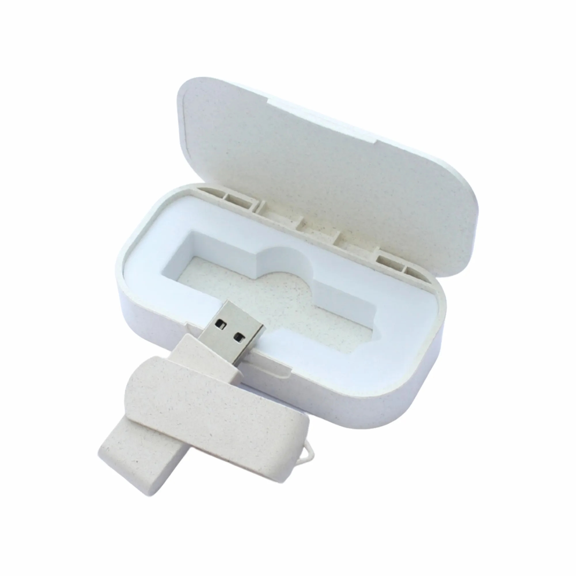 Eco Wheat Straw USB, Dual-Use Phone PC, Custom Logo Gift USB 2