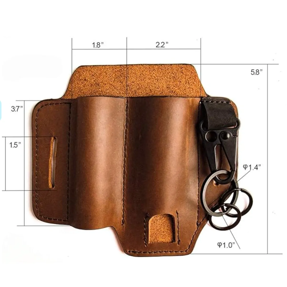 5 Pcs Durable Stylish Leather Multitool Belt Sheath 4