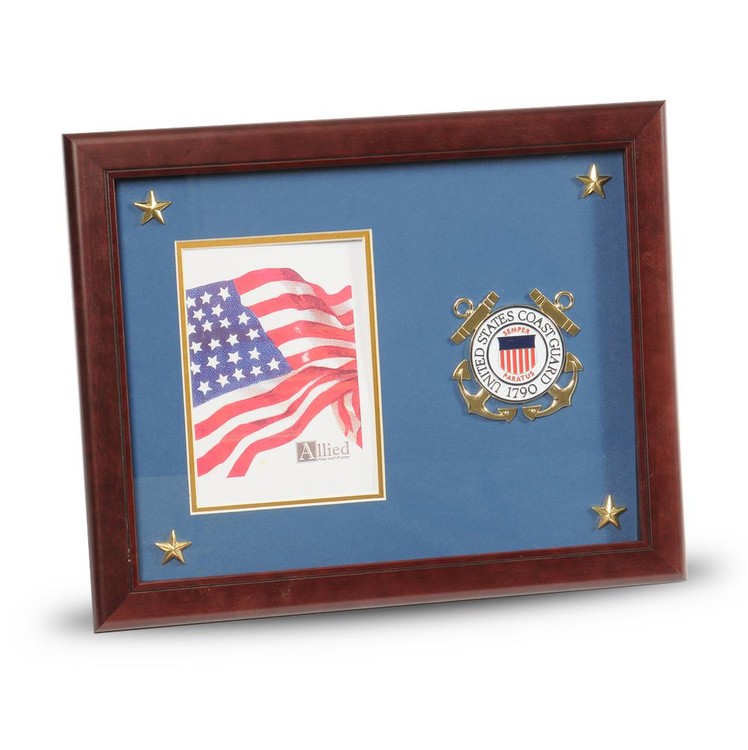 U.S. Coast Guard Medallion 5-Inch by 7-Inch Picture Frame with Stars 2