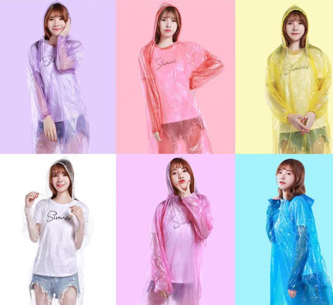 Disposable Emergency Rain Ponchos 8