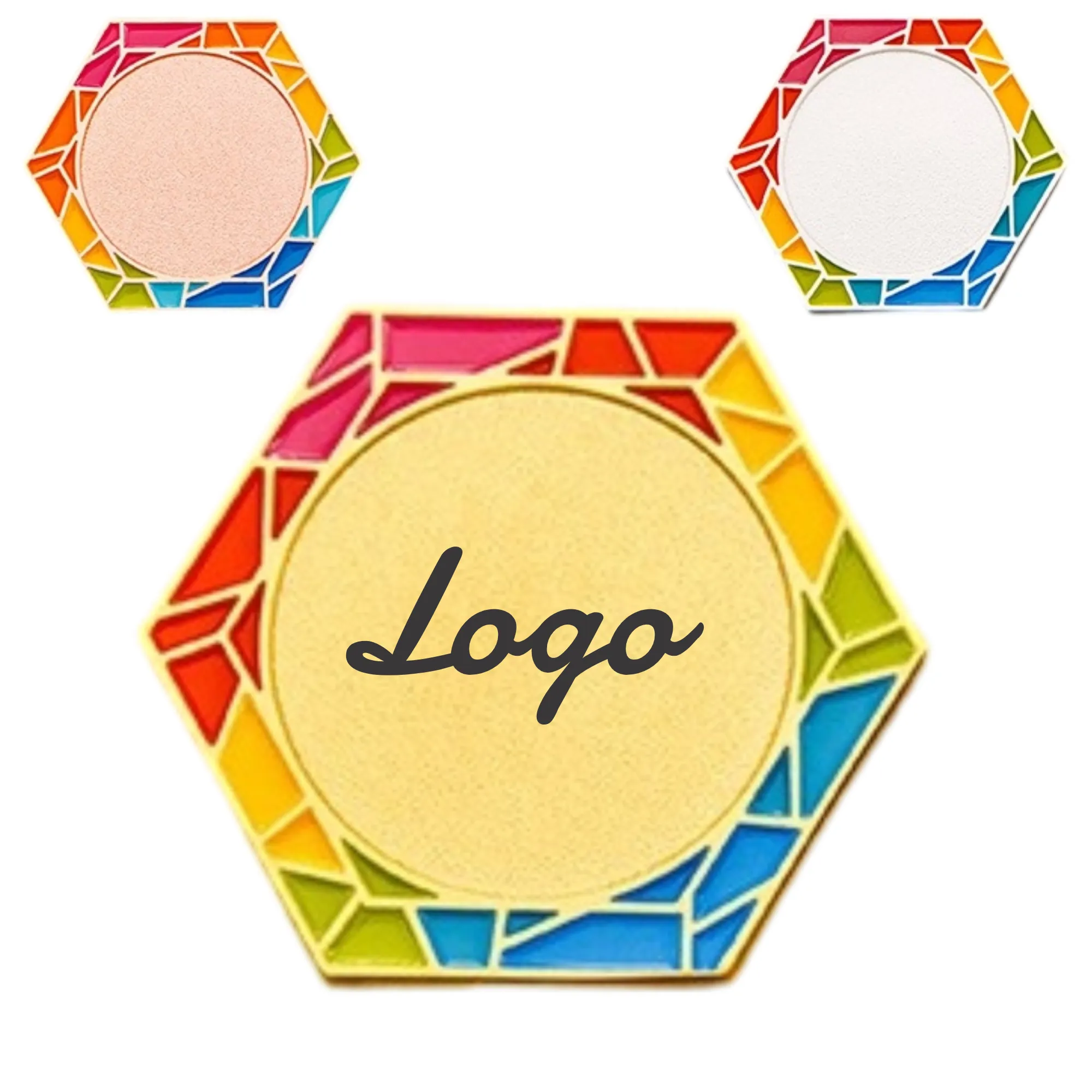 Hexagonal Mosaic - Style Badge for Festive Promotions