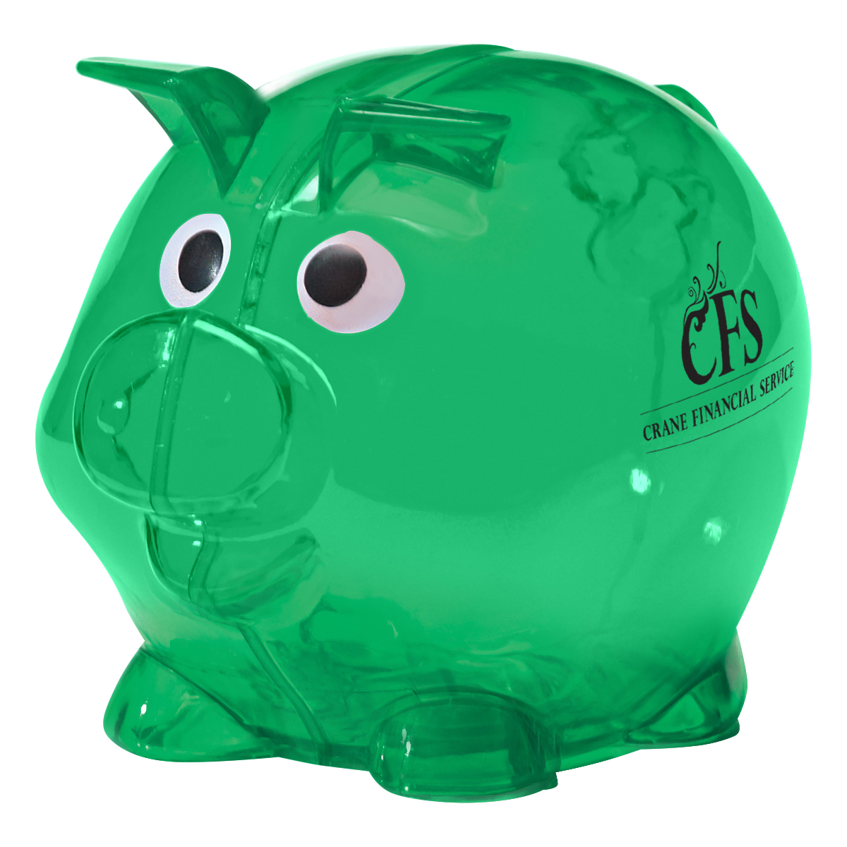 Mini Plastic Piggy Bank, custom desk accessory with logo imprint 8