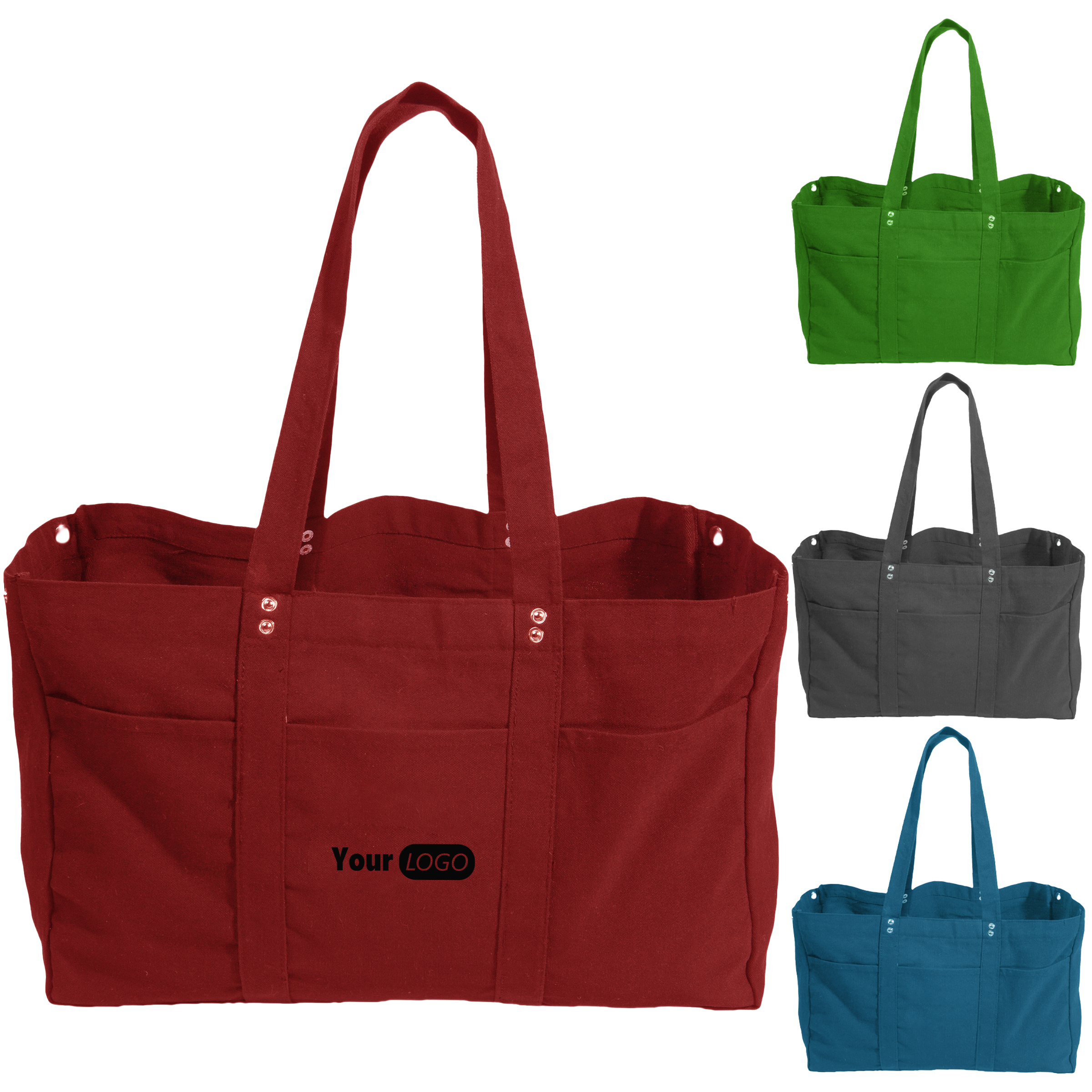Canvas Spacious Tote Bag, custom tote bag with logo imprint 2