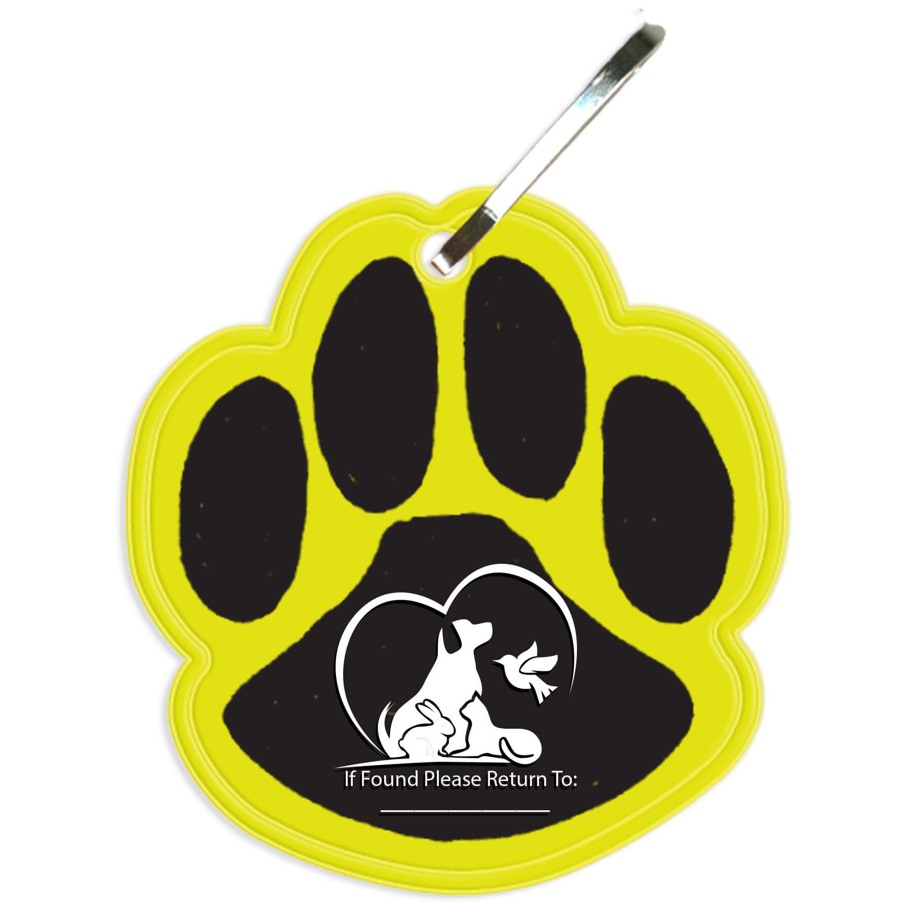 Paw Print Reflective Zipper Pull 4