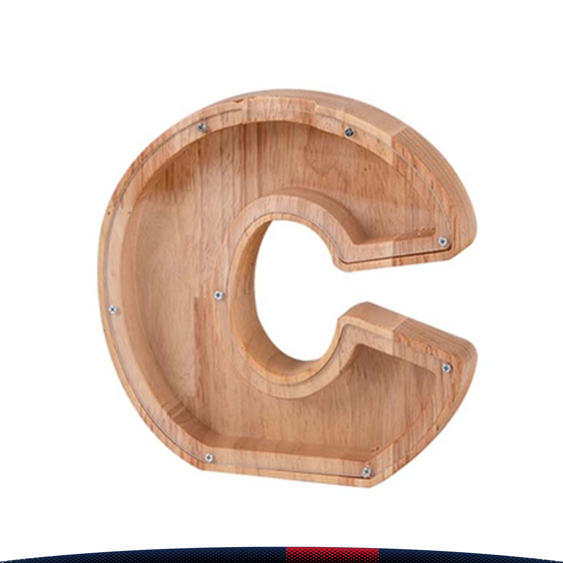 Wooden Letter Money Jar 16