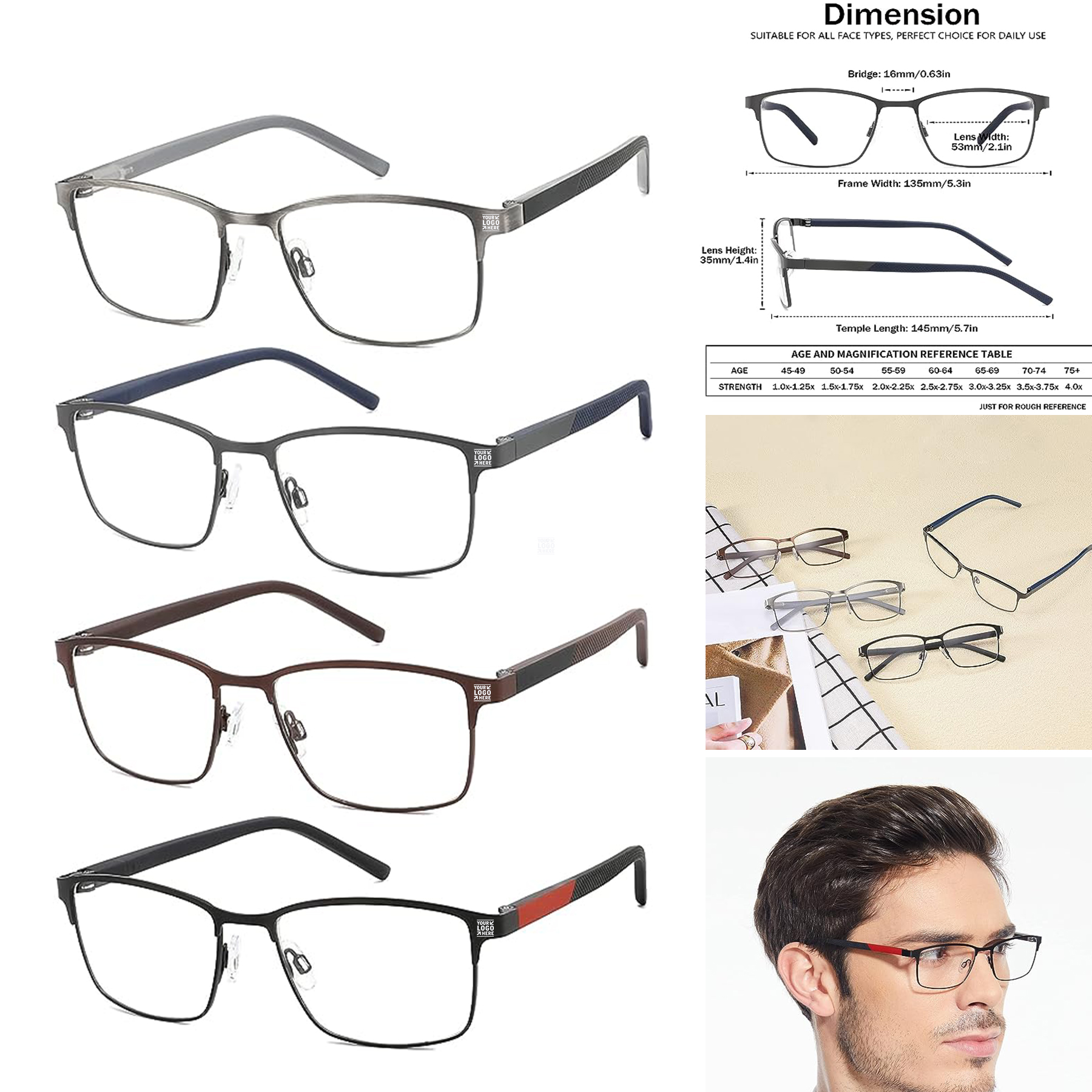 Men Anti UV Ray Anti Eye Strain Anti Glare Reading Glass 2