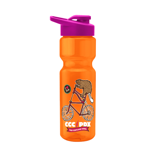 Blazer 28oz Transparent Bike Bottle w/Drink-thru Lid 94