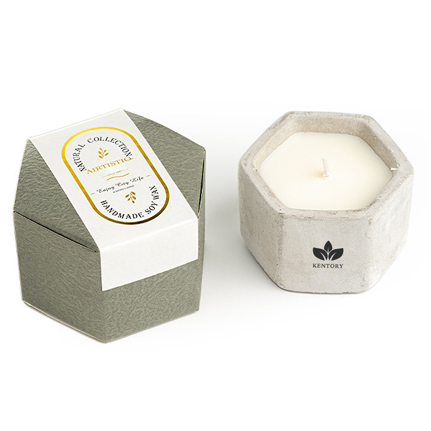 Scented Candles in Concrete Jar