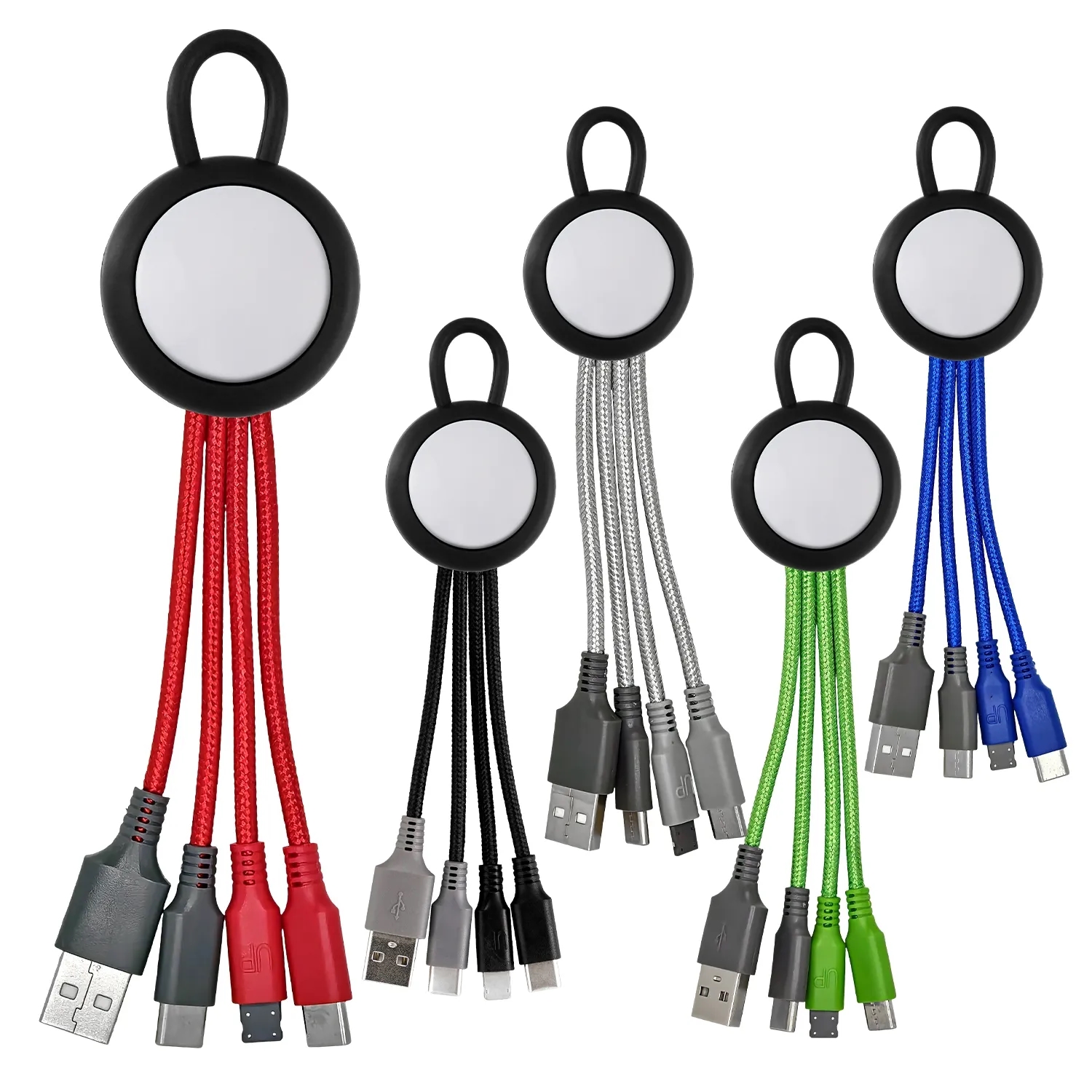 Vivid Loop Dual Input 3-in-1 Colorful Charging Cable 11