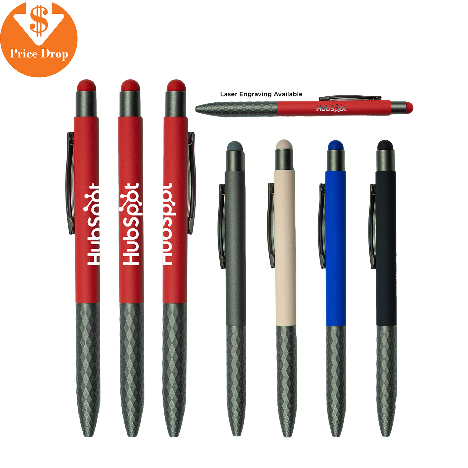 Soft Touch Aluminum Stylus Pen with Plastic Grip 4