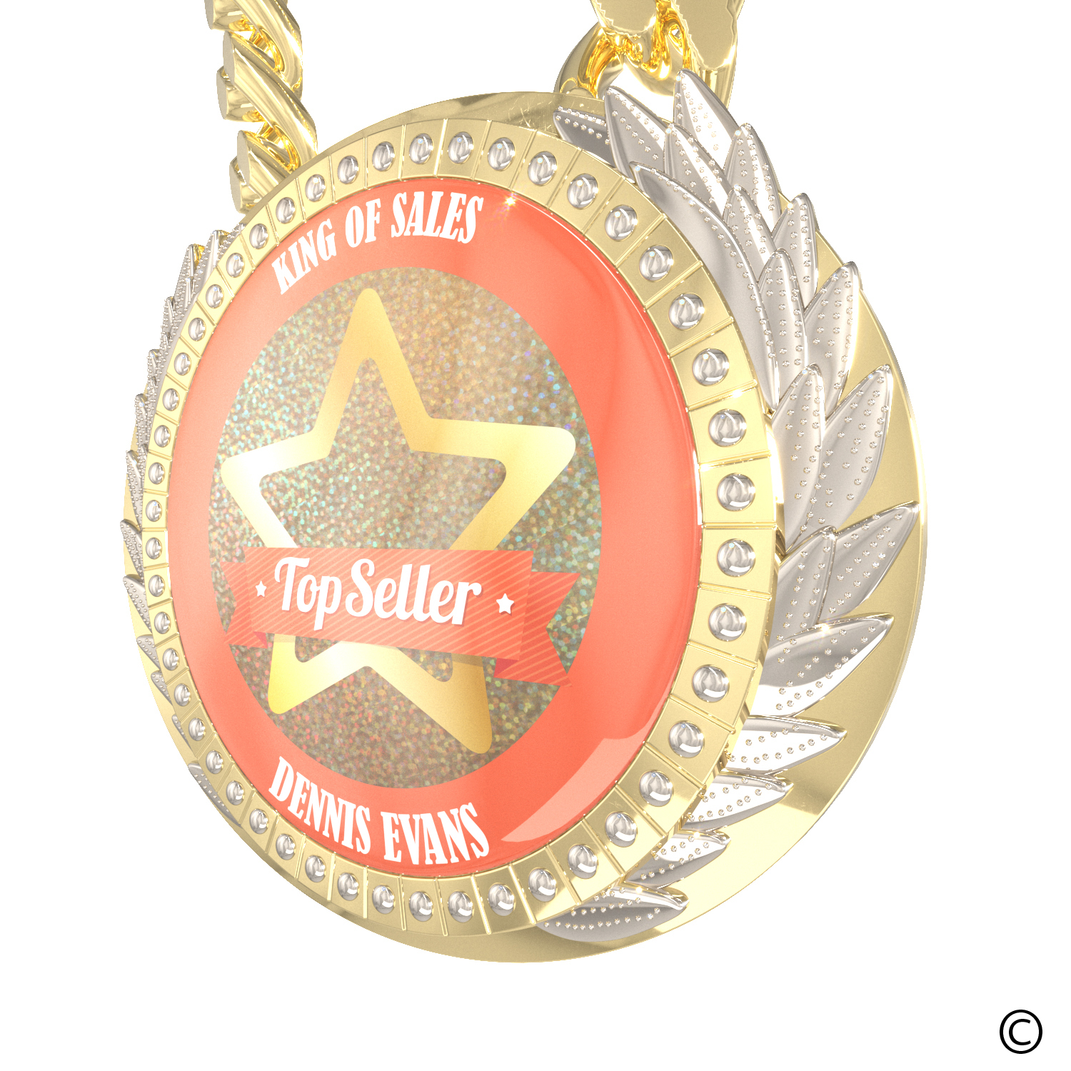 Express Vibraprint® Presidential Champ Chain w/ Chain 3