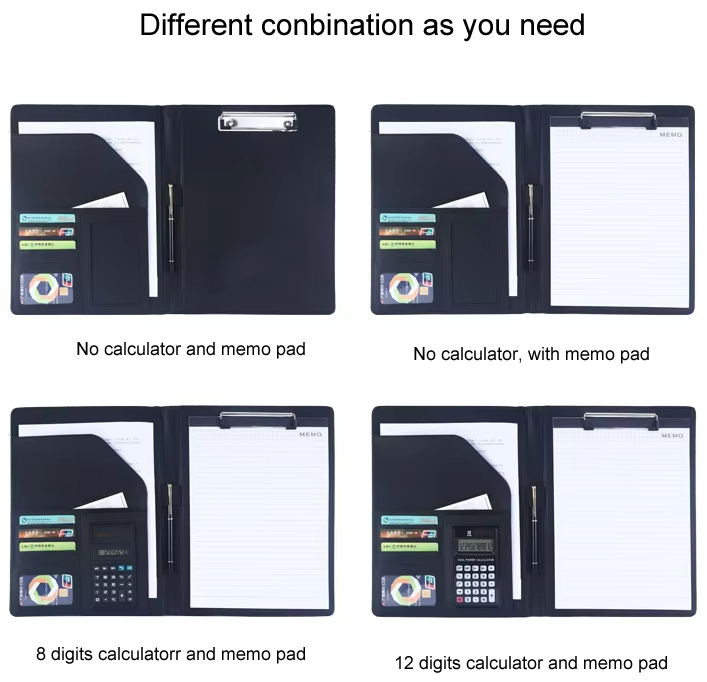 PU Leather Calculator Clipboard A4 File Filler 2