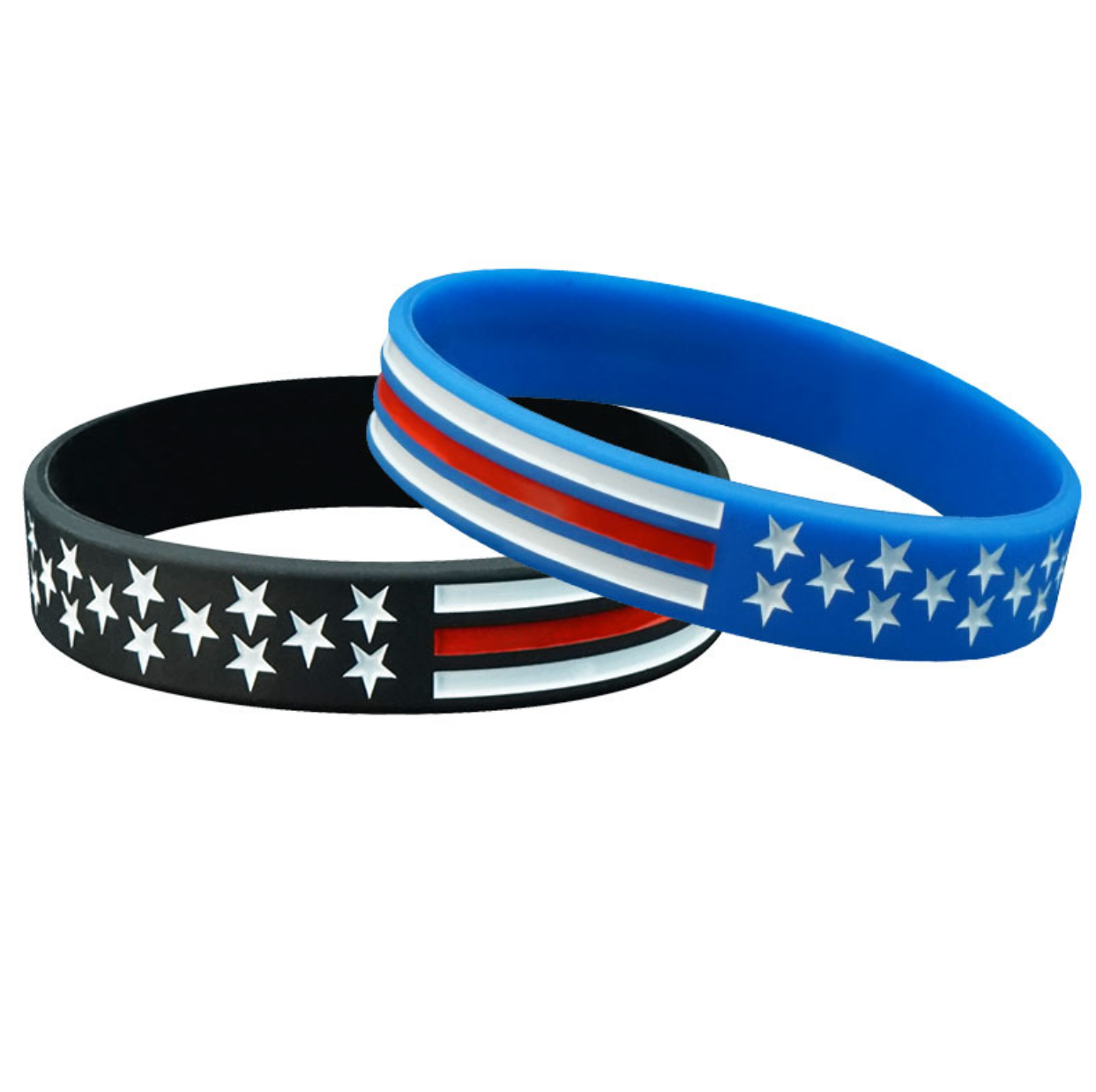 Debossed AmericanFlag Silicone Wristband 2