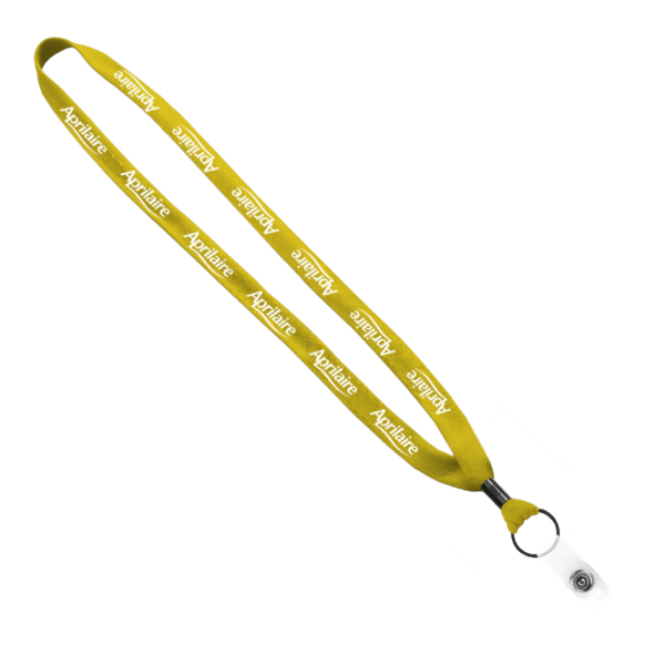 5/8" Polyester Shoelace Lanyard with Metal Crimp & Split-Ring 363
