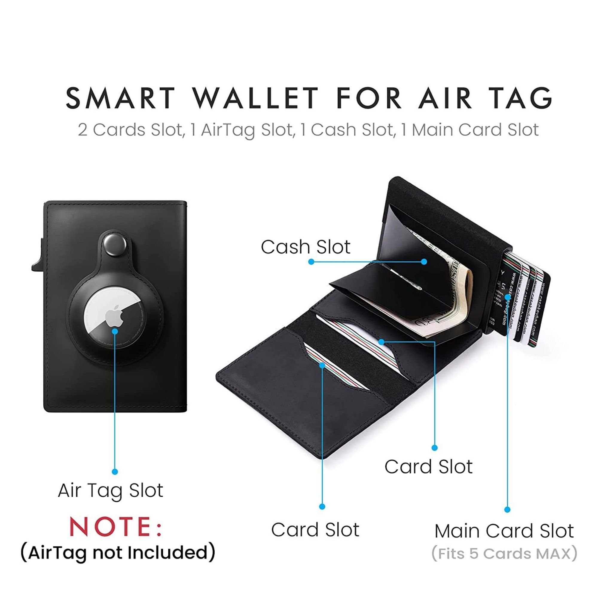 Leather Smart Air Tag Wallet 4