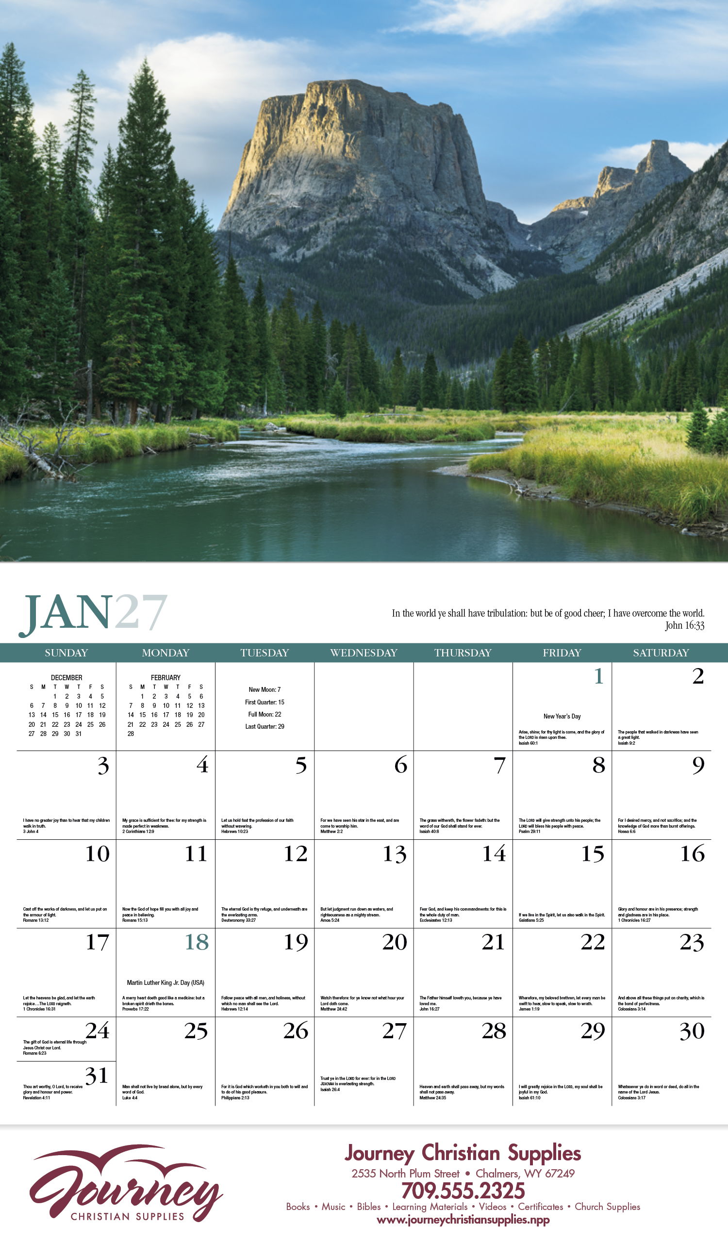 HotLine® Products Reflections (Non-Denominational) Appointment Calendar - Stapled 24
