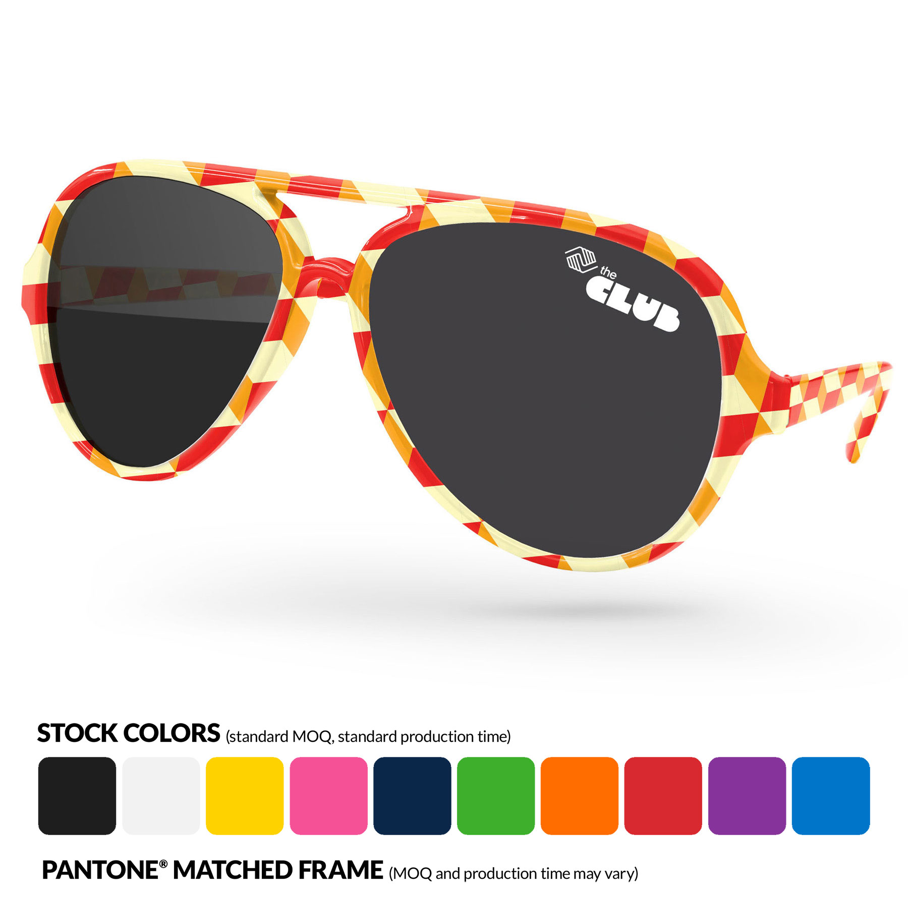 Aviator Sport Sunglasses w/ Full Frame Sublimation Wrap 8