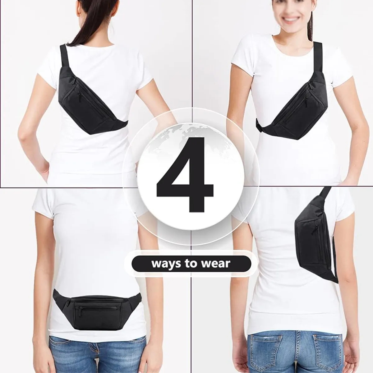 Custom Easy Carry Sling Shoulder Crossbody Waist Bag 5