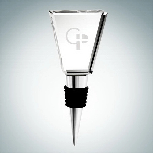 Optic Crystal Trapezoid Shaped Wine Stopper 2