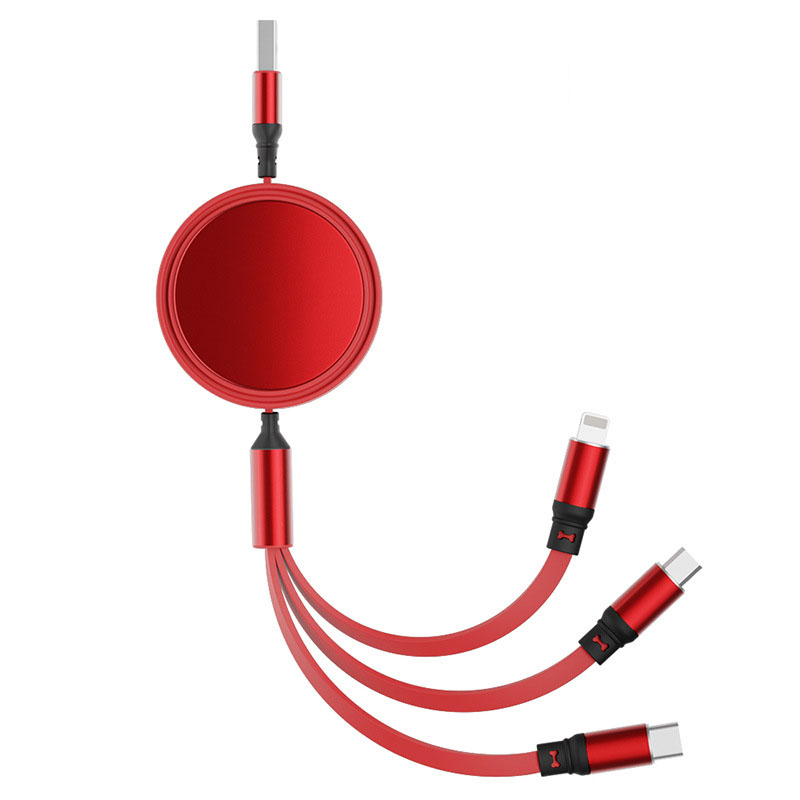 Retractable 3-in-1 Metal Charging Cable 6