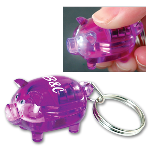 Light Up Piggy Keytag 3