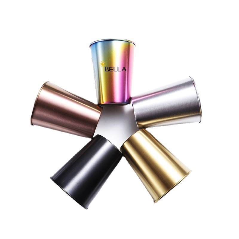 16 Oz Reusable Rainbow Stainless Steel Cup 1