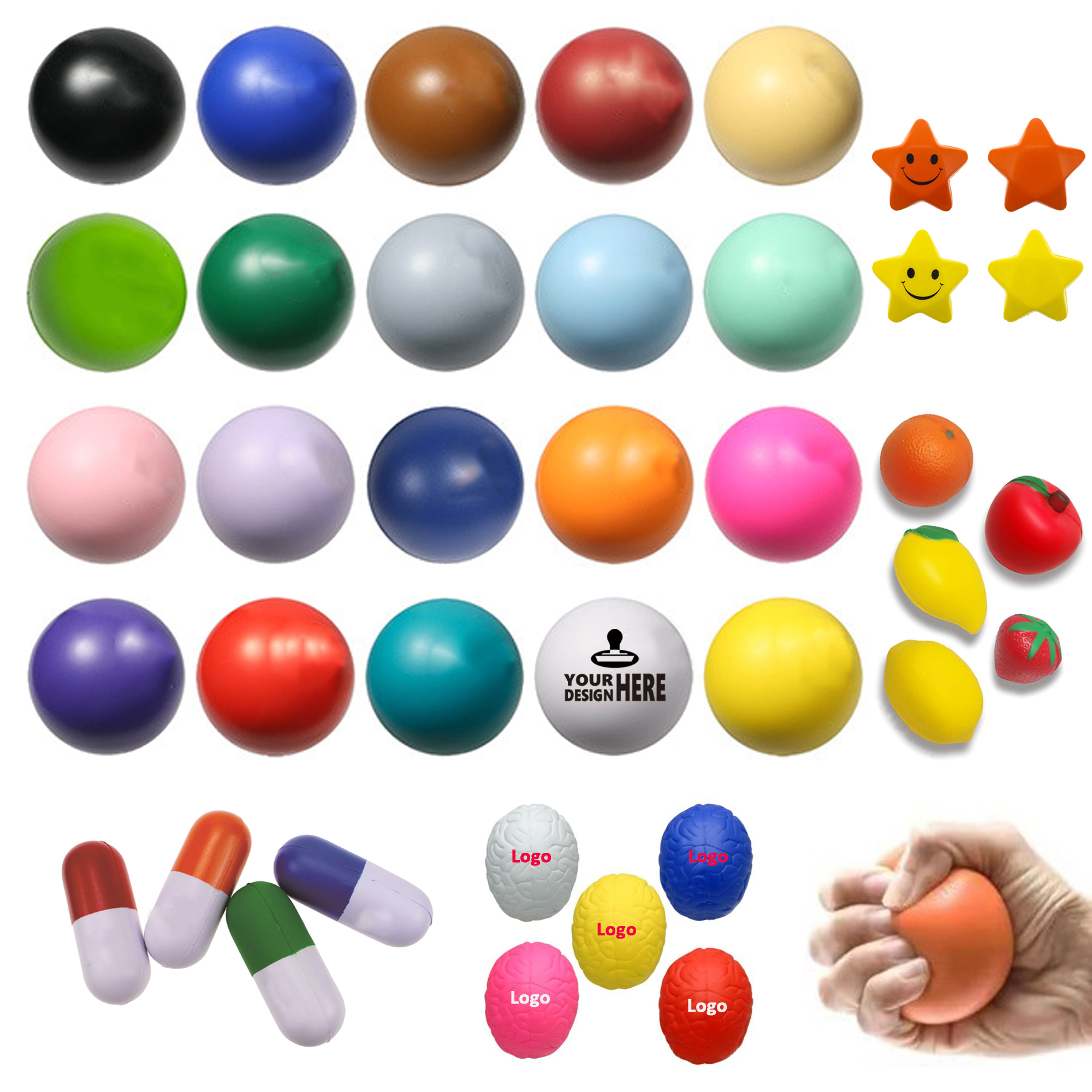 Colorful Foam Stress Relief Ball Collection 2